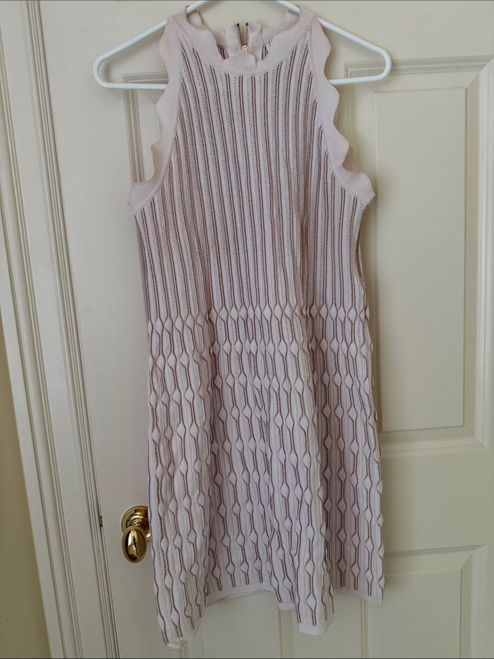 Ted Baker Pink Copper Knit Tank Dress